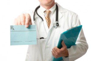 doctor with blank prescription